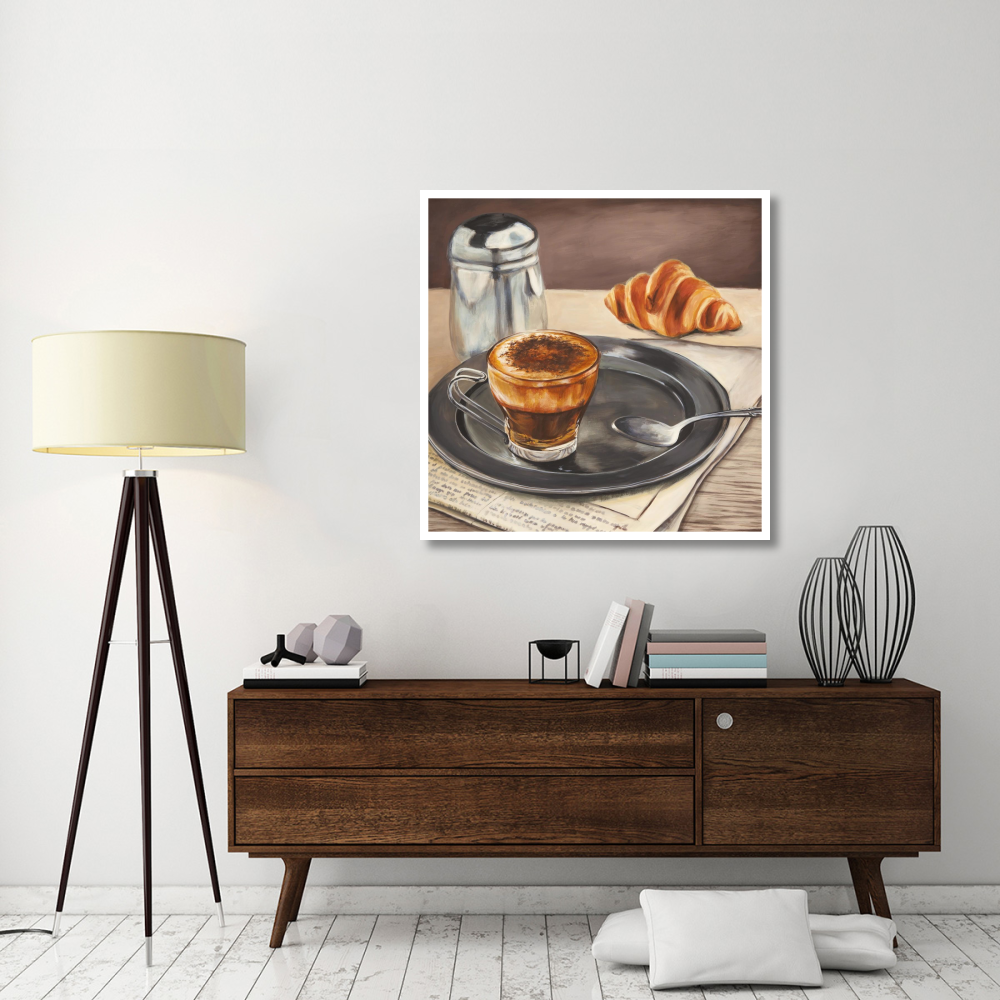 Espresso & News-Paper Art-42&quotx42"