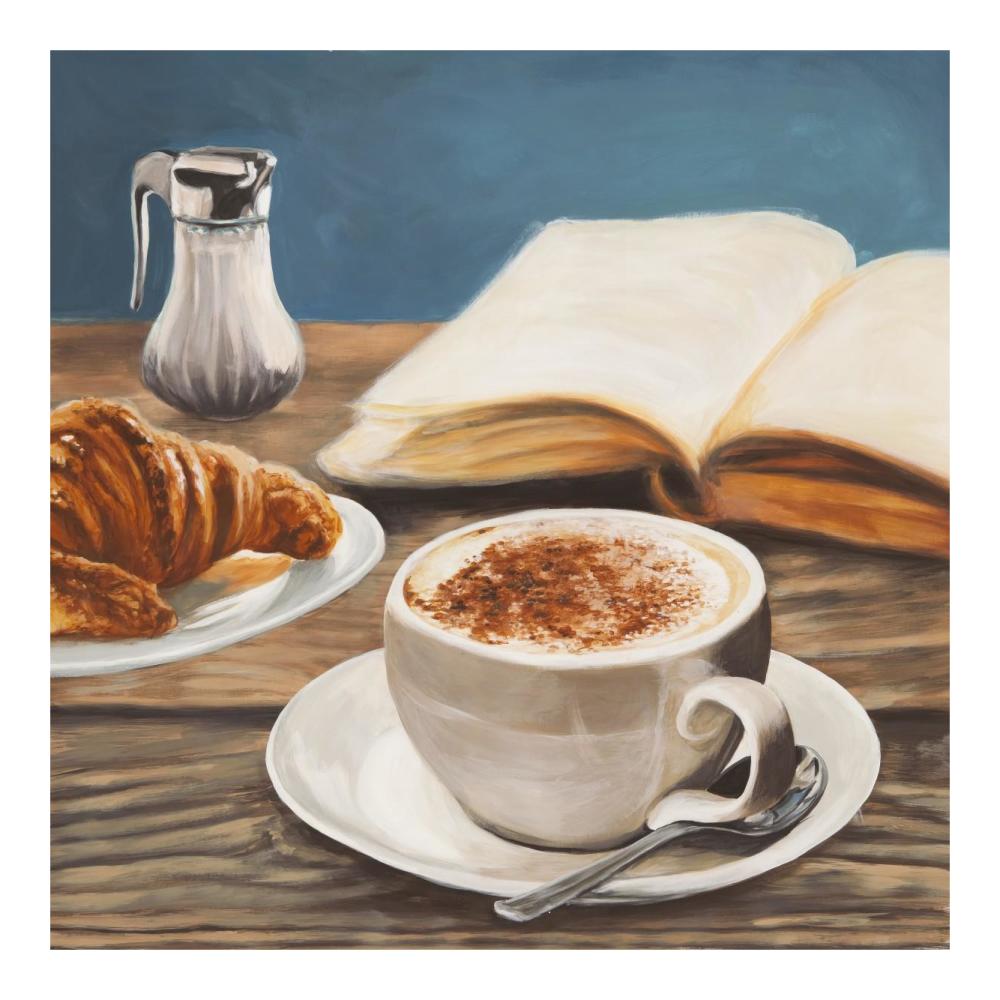 Cappuccino & Book-Paper Art-20"x20"