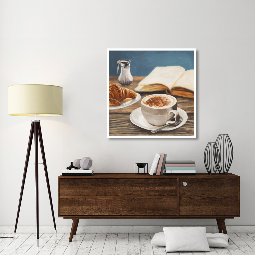 Cappuccino & Book-Paper Art-42&quotx42"