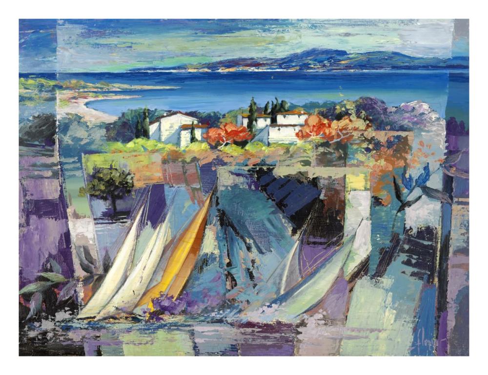 Racconto mediterraneo-Paper Art-26"x20"