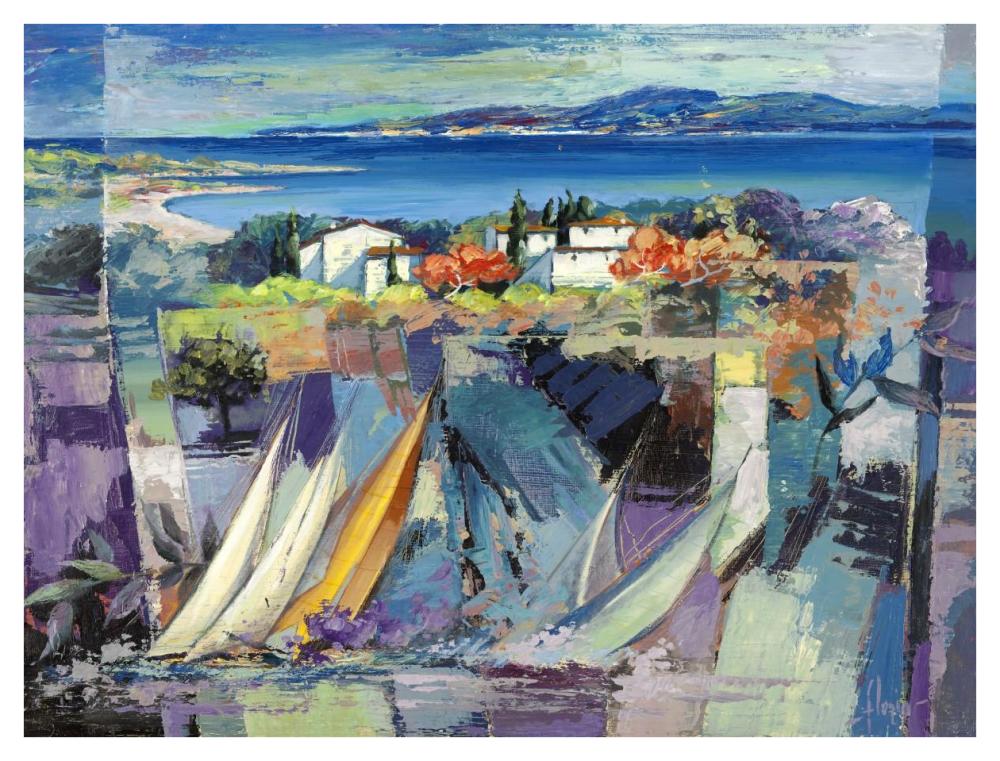 Racconto mediterraneo-Paper Art-42"x32"