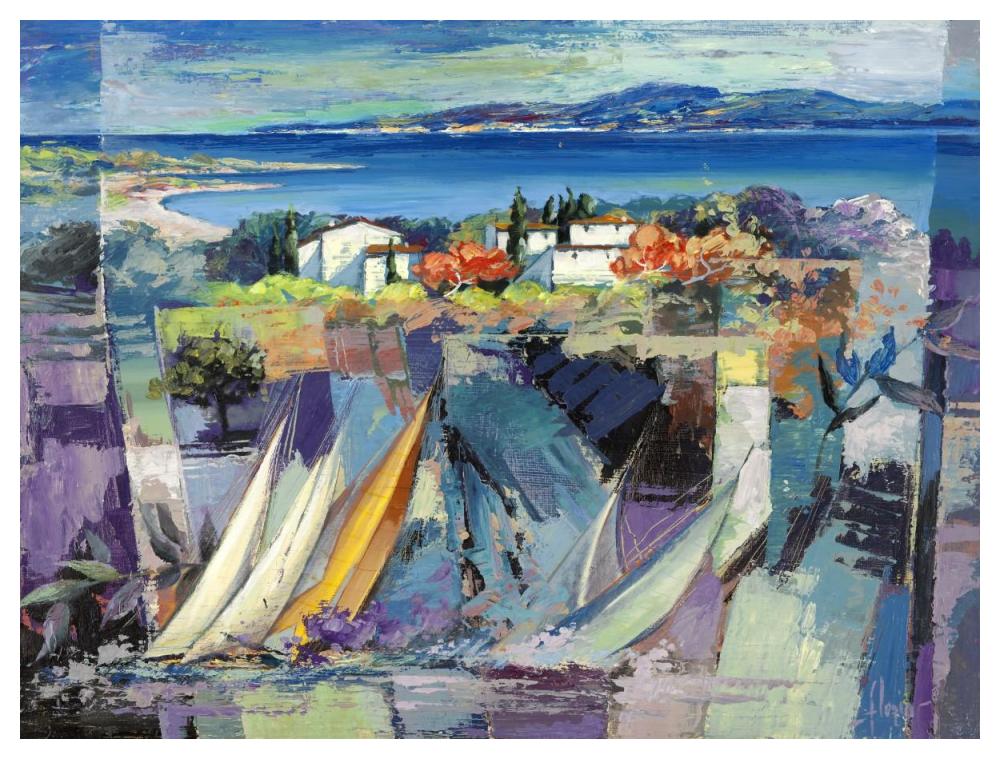 Racconto mediterraneo-Paper Art-50"x38"