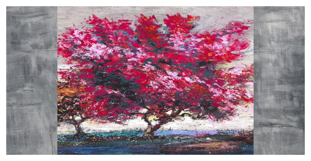Albero in fiore-Paper Art-50"x26"