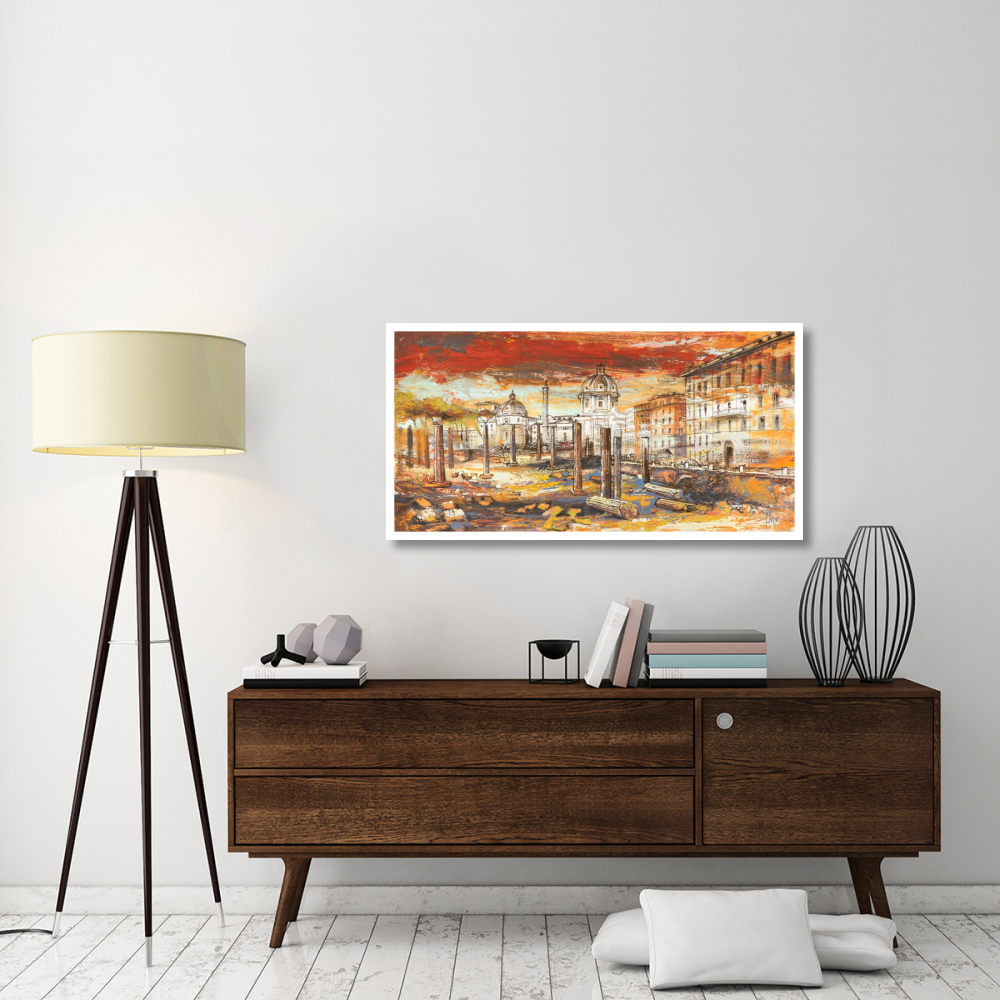 Tramonto su Roma-Paper Art-50&quotx26"
