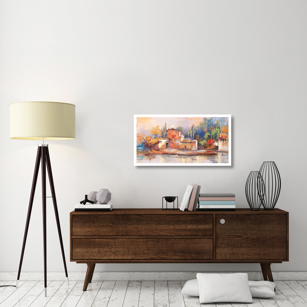 Case sul lago-Paper Art-38&quotx20"