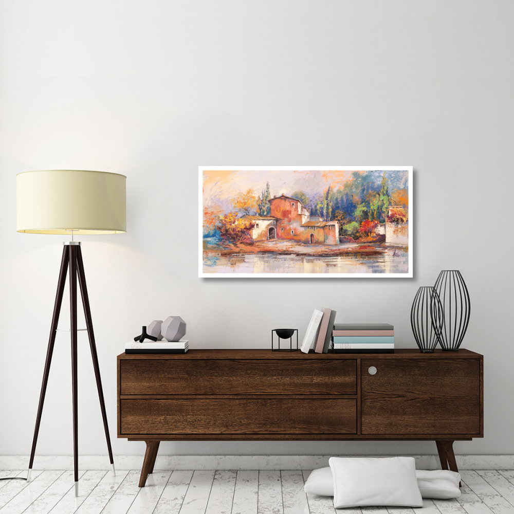 Case sul lago-Paper Art-50&quotx26"