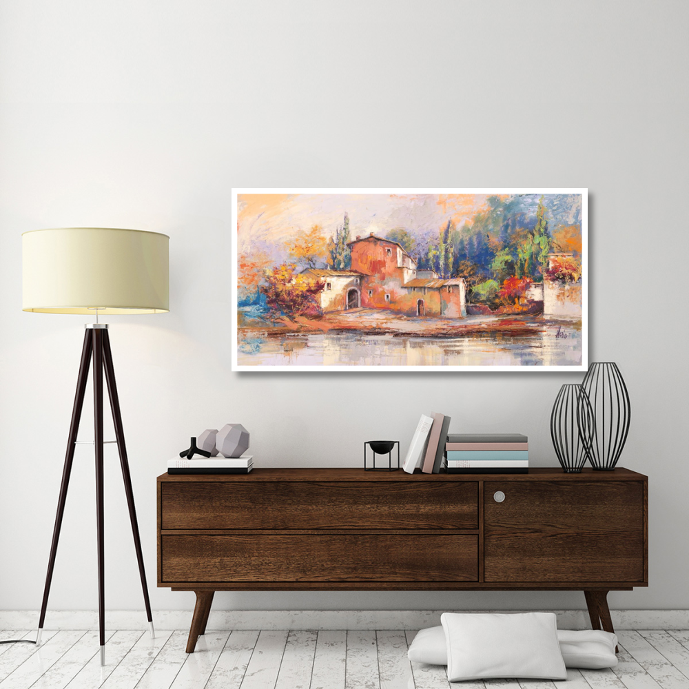 Case sul lago-Paper Art-62&quotx32"