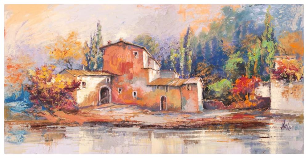 Case sul lago-Paper Art-74"x38"