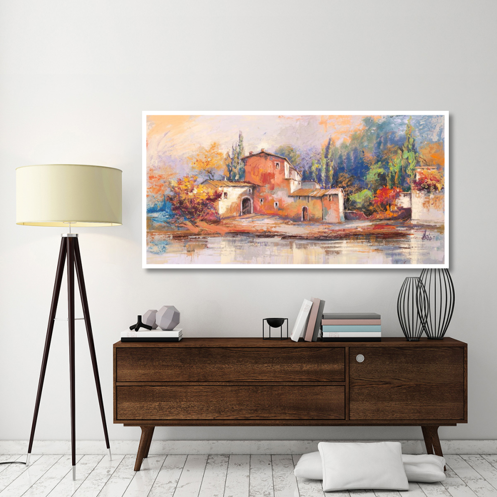 Case sul lago-Paper Art-74&quotx38"