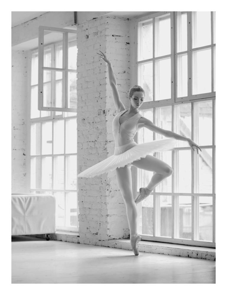 Ballerina Rehearsing-Paper Art-20"x26"