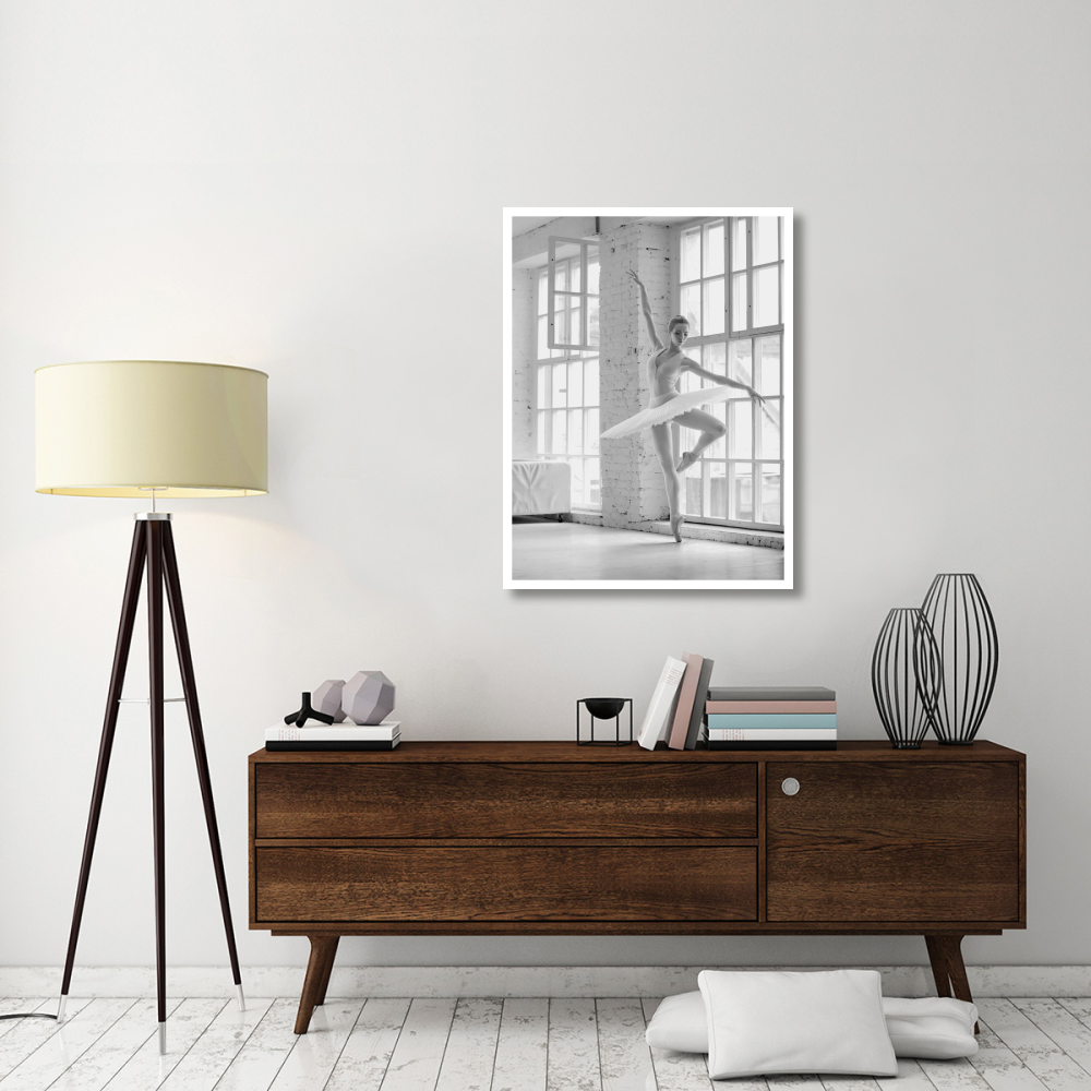 Ballerina Rehearsing-Paper Art-32&quotx42"