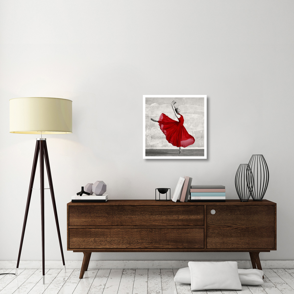 Ballerina in Red (detail)-Paper Art-26&quotx26"