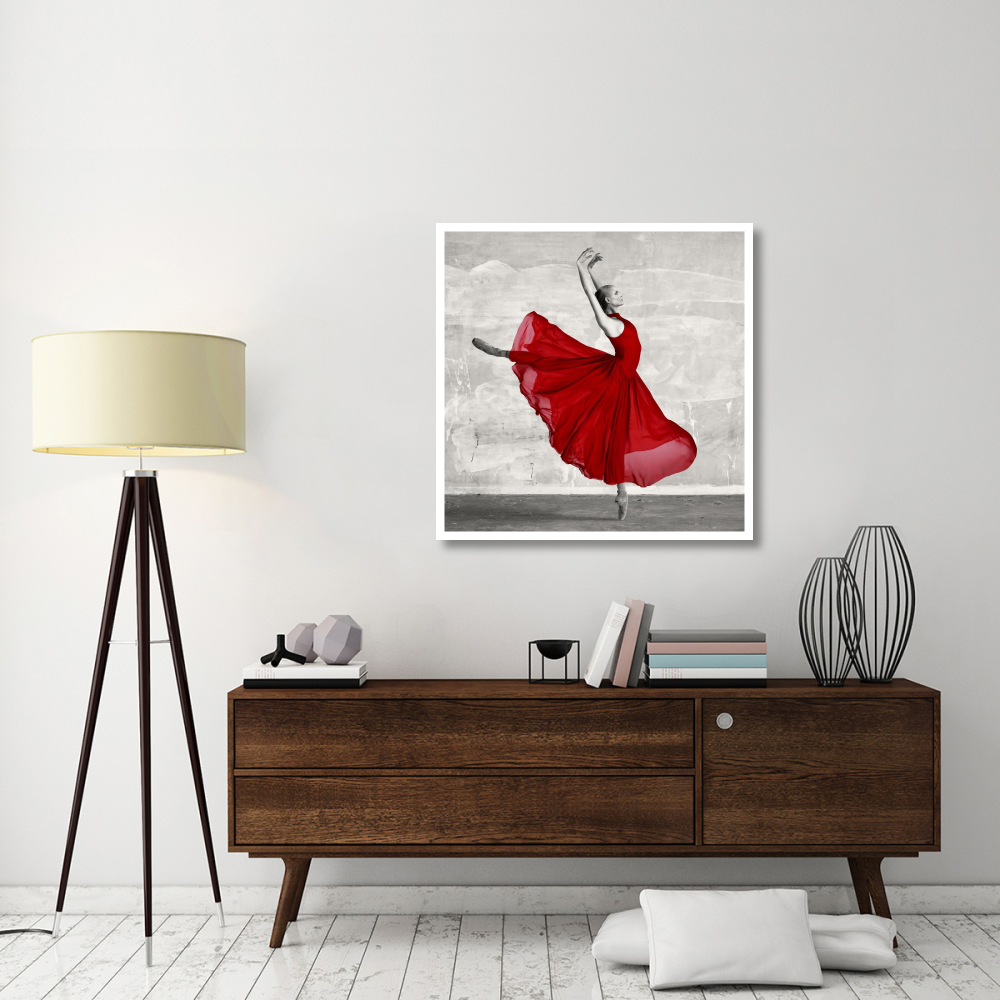 Ballerina in Red (detail)-Paper Art-38&quotx38"