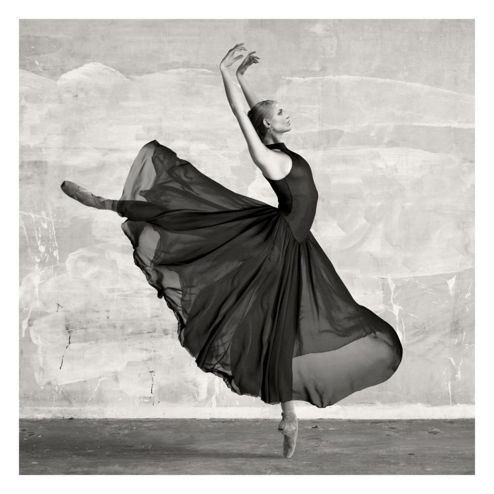 Ballerina Dancing (detail)-Paper Art-26"x26"