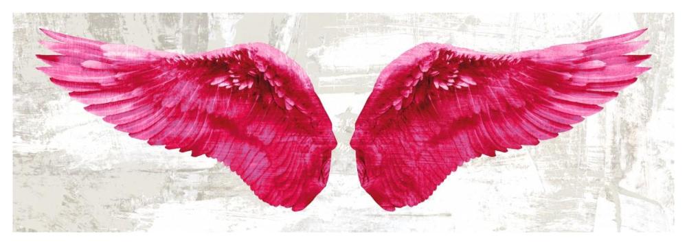 Angel Wings (Pink)-Paper Art-56"x20"