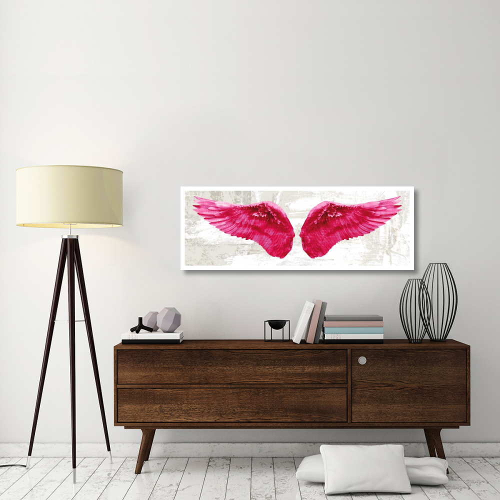 Angel Wings (Pink)-Paper Art-56&quotx20"