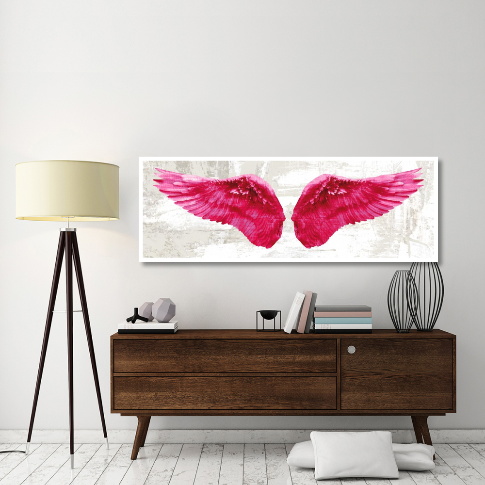 Angel Wings (Pink)-Paper Art-74&quotx26"
