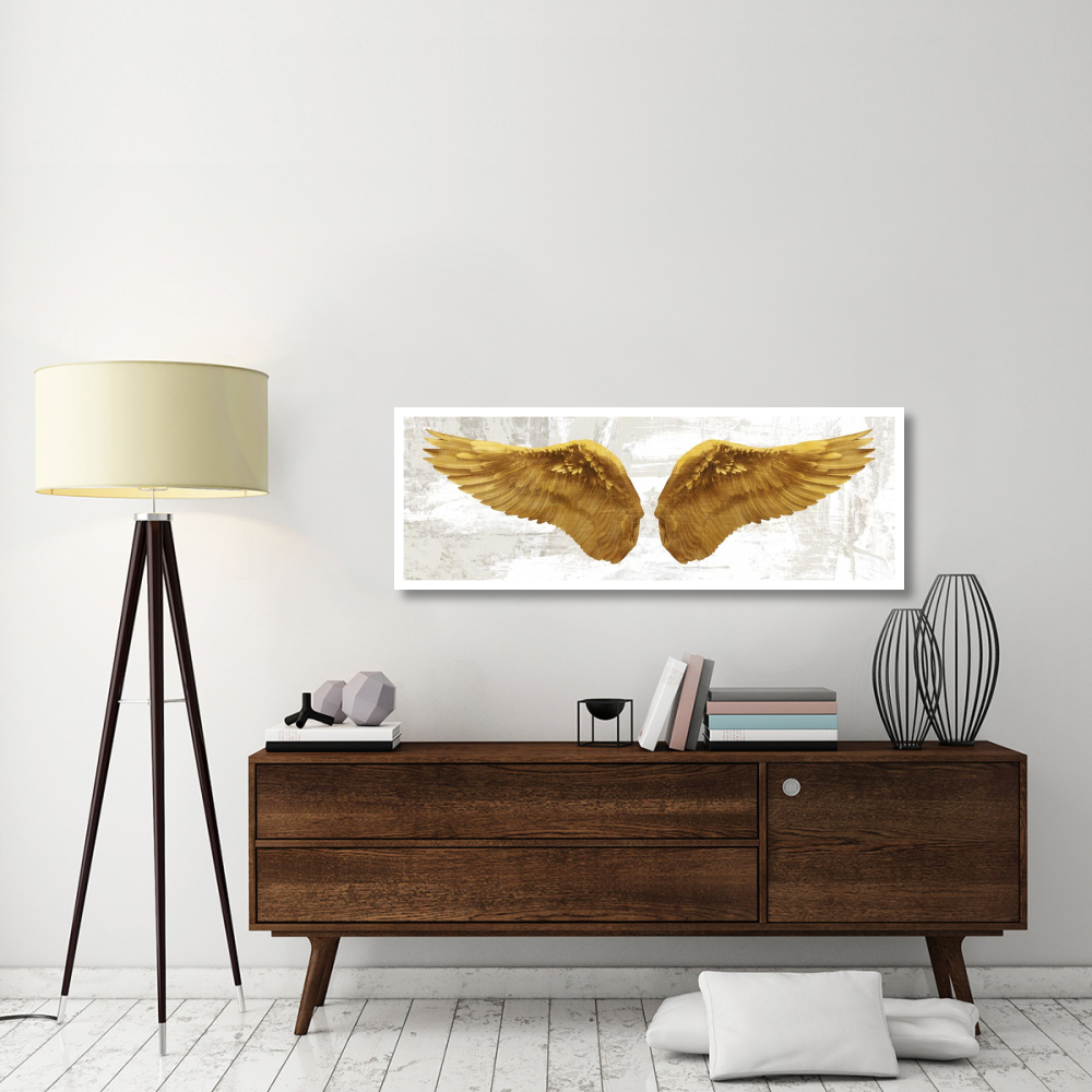 Angel Wings (Gold II)-Paper Art-56&quotx20"