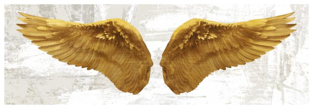 Angel Wings (Gold II)-Paper Art-74"x26"