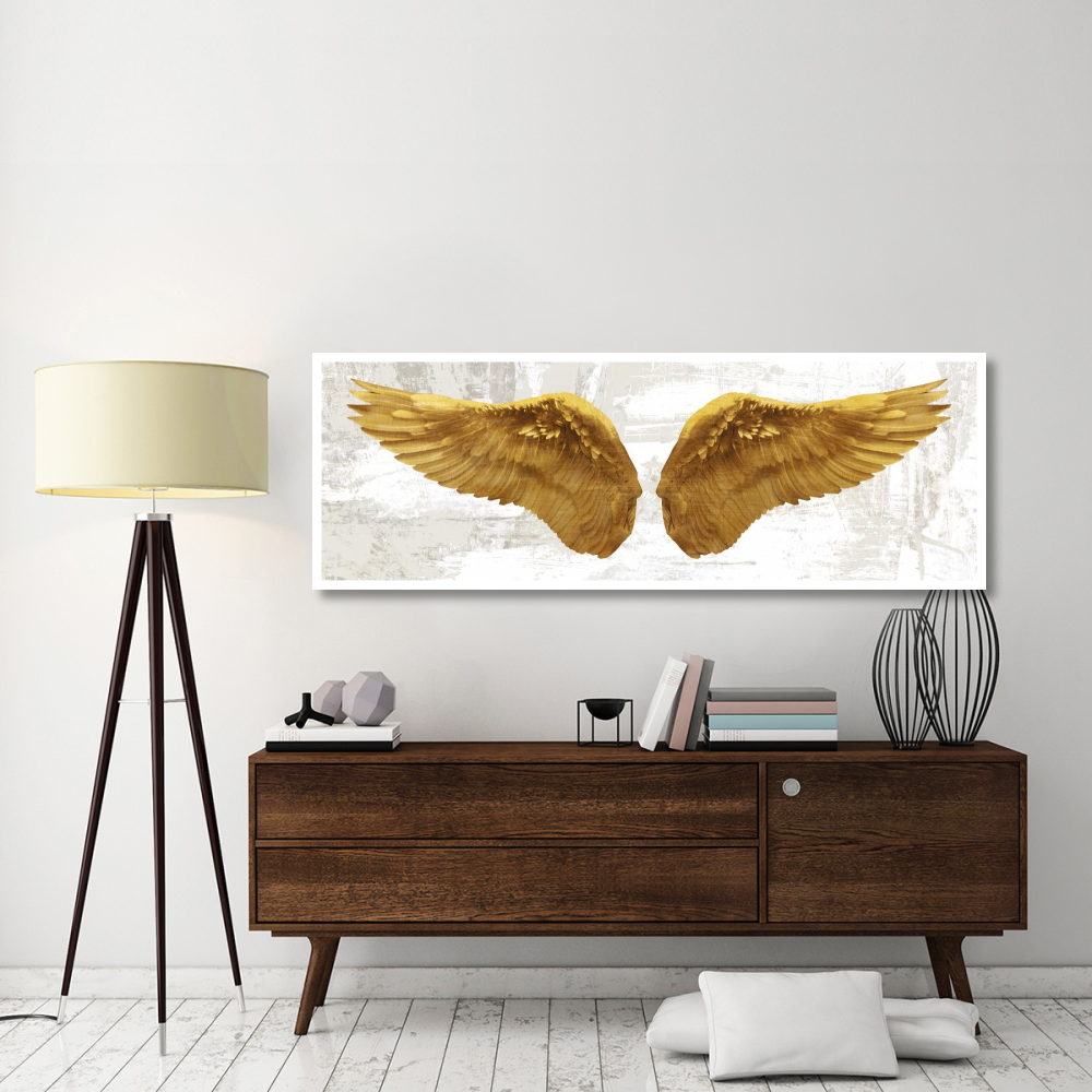 Angel Wings (Gold II)-Paper Art-74&quotx26"