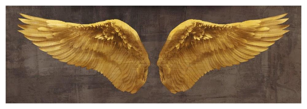 Angel Wings (Gold I)-Paper Art-56"x20"