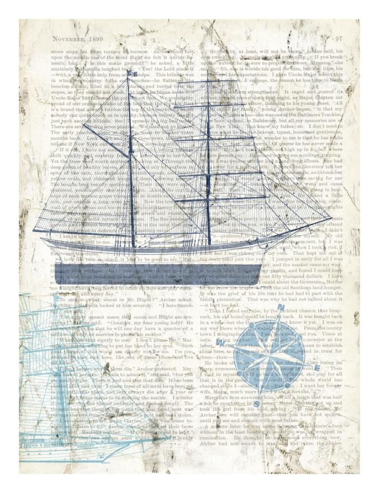 Classic Sailing I-Paper Art-20"x26"
