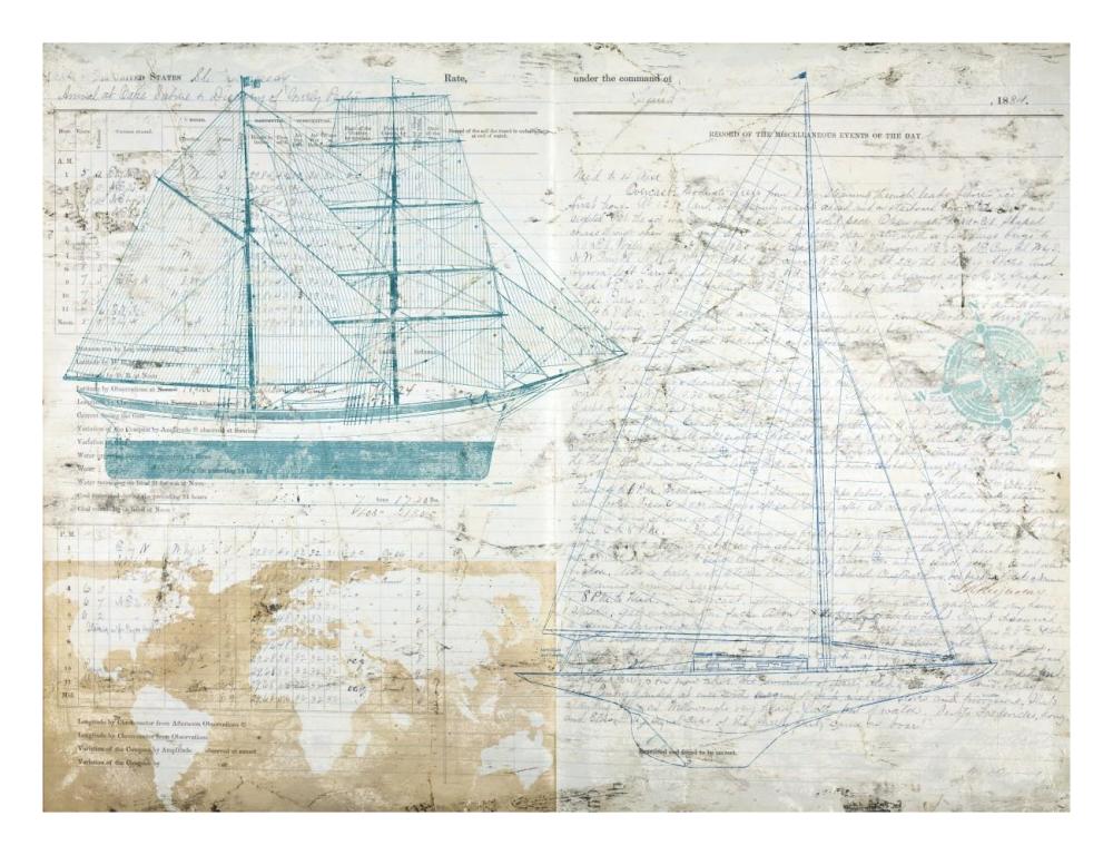 Classic Sailing-Paper Art-26"x20"