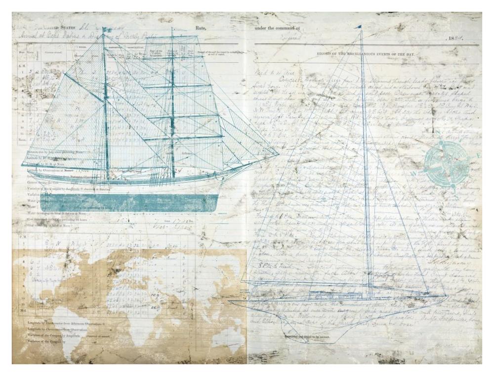 Classic Sailing-Paper Art-42"x32"