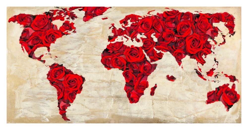A World for Lovers-Paper Art-38"x20"