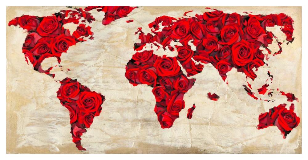 A World for Lovers-Paper Art-50"x26"
