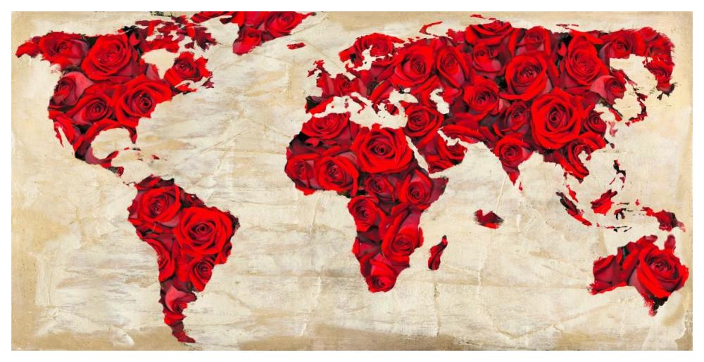 A World for Lovers-Paper Art-62"x32"