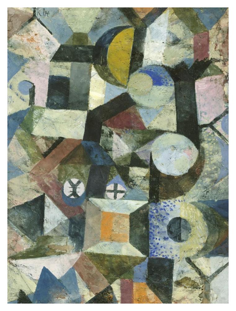 Composition with the Yellow Half-Moon and the Y-Paper Art-32"x42"