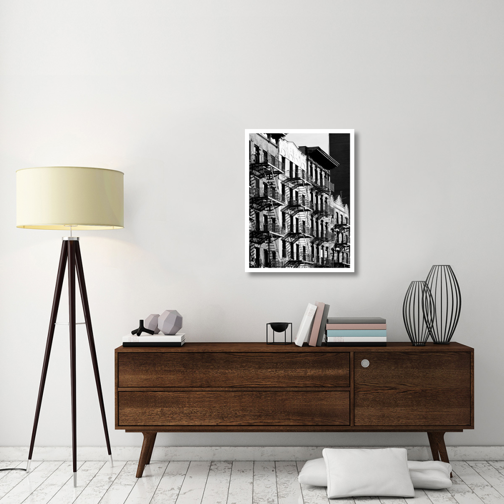 Fire Escapes in Manhattan, NYC-Paper Art-26&quotx34"