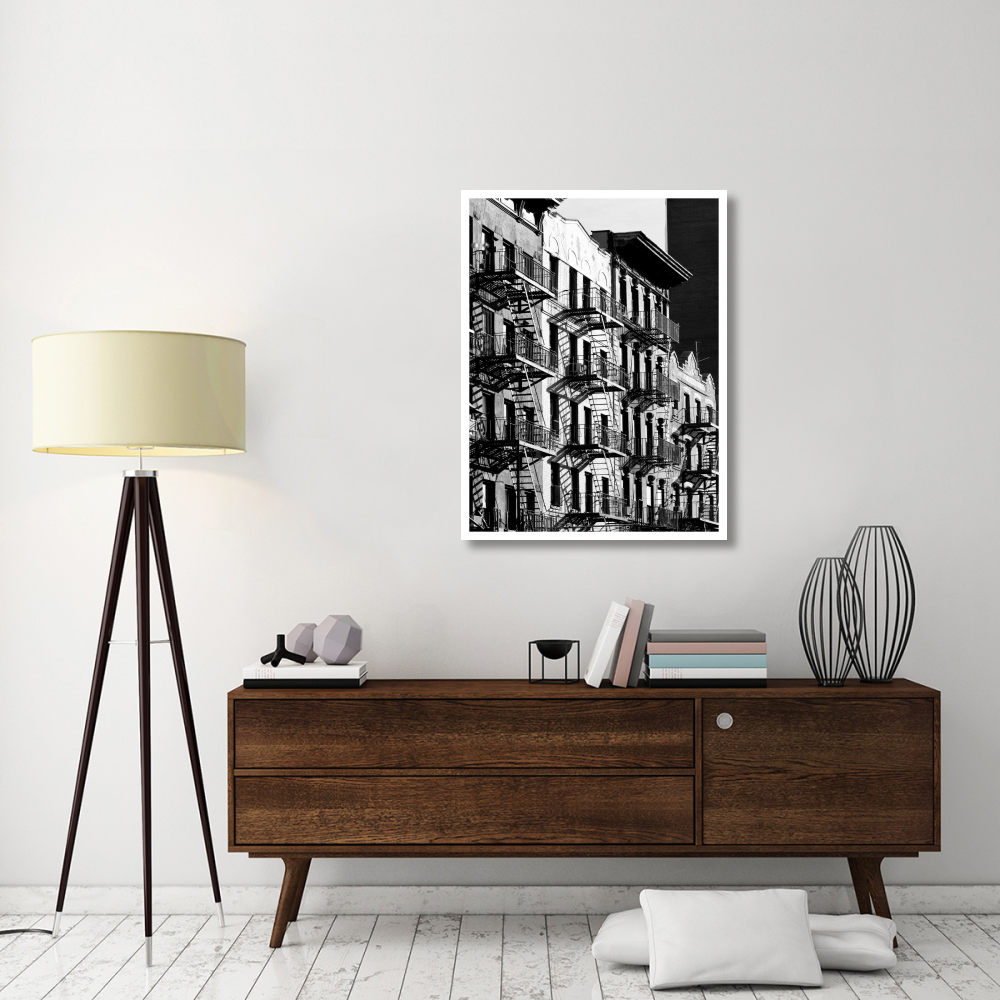 Fire Escapes in Manhattan, NYC-Paper Art-32&quotx42"