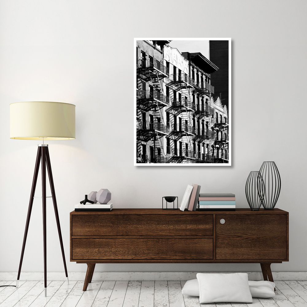 Fire Escapes in Manhattan, NYC-Paper Art-38&quotx50"