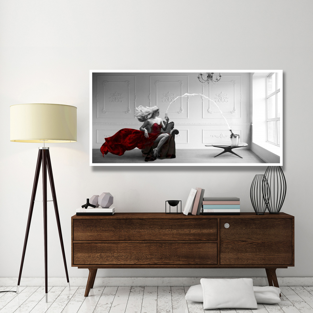 Champagne Zoom-Paper Art-74&quotx38"