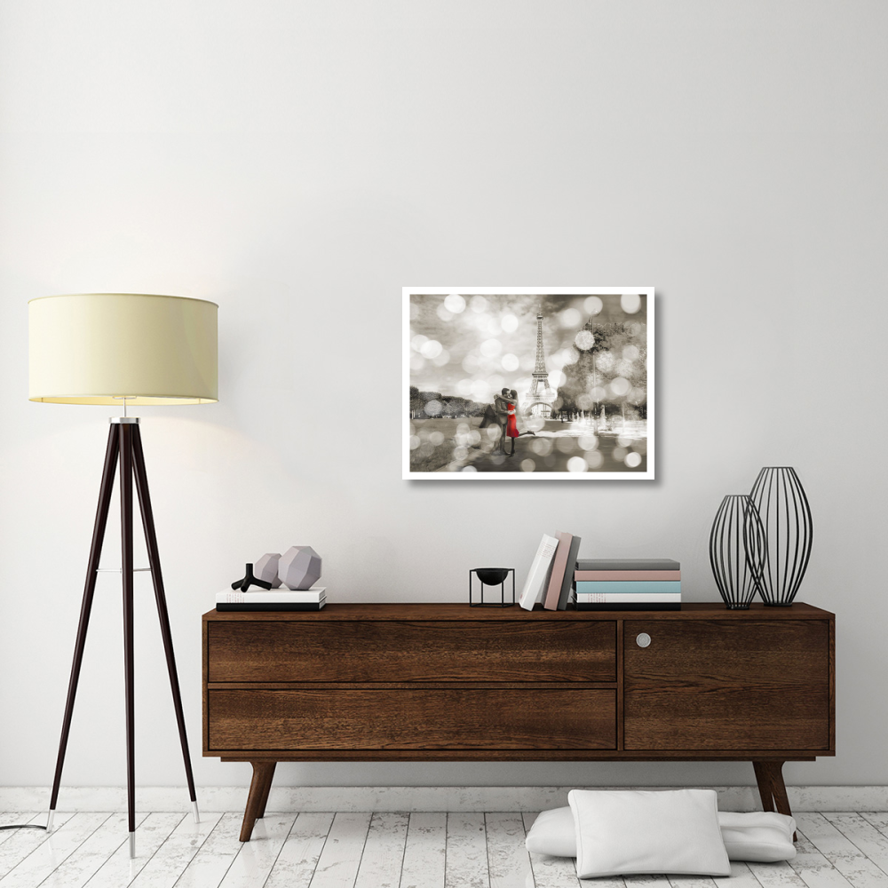 Boulevard of Trees (BW)-Paper Art-34&quotx26"