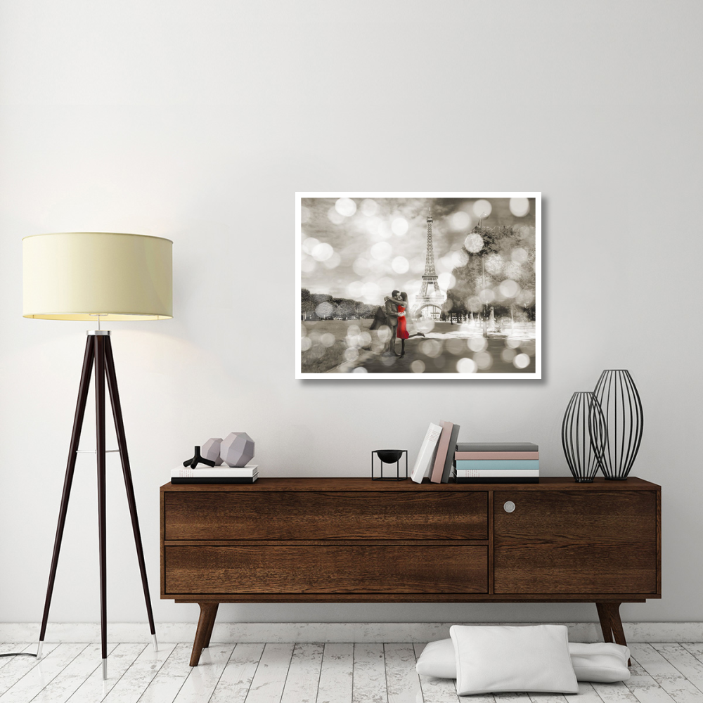 Boulevard of Trees (BW)-Paper Art-42&quotx32"