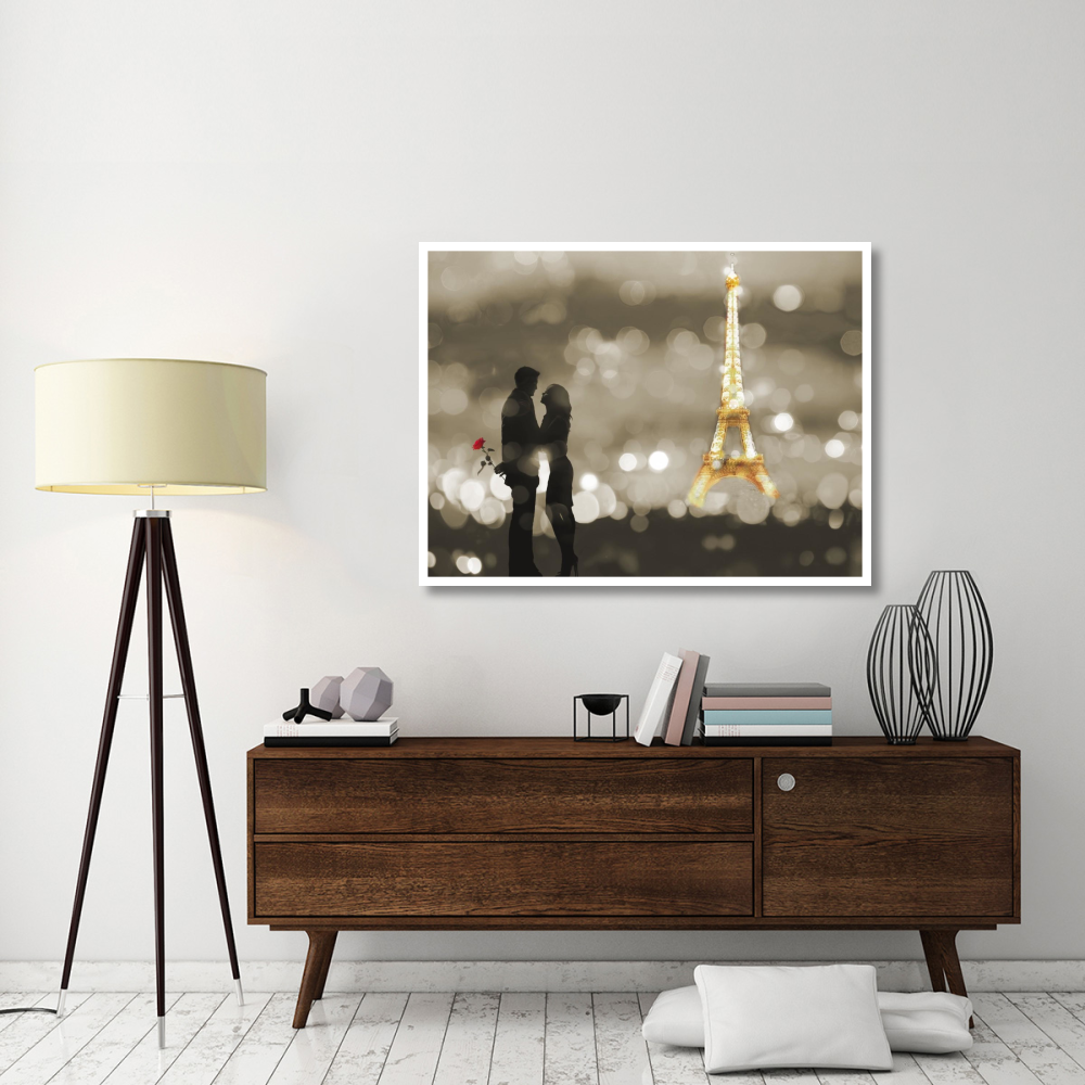 A Date in Paris (BW)-Paper Art-50&quotx38"