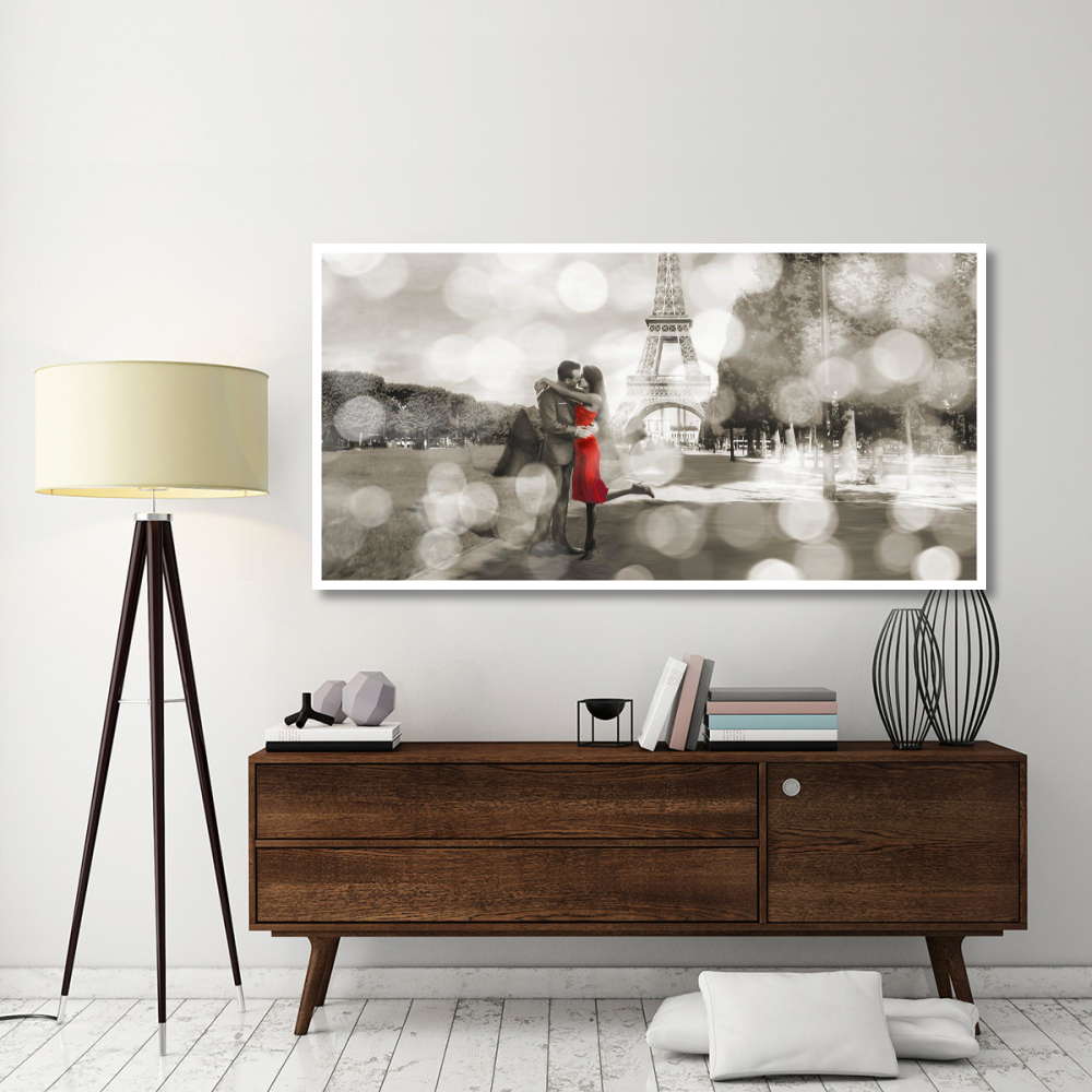 Boulevard of Trees (detail, BW)-Paper Art-74&quotx38"
