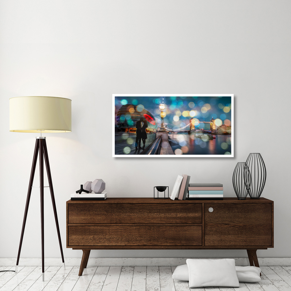 Kissing in London-Paper Art-50&quotx26"