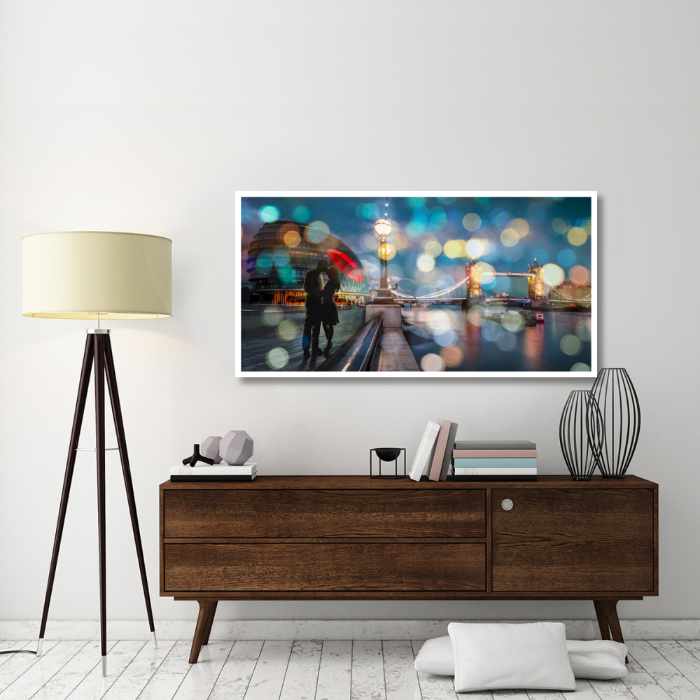 Kissing in London-Paper Art-62&quotx32"
