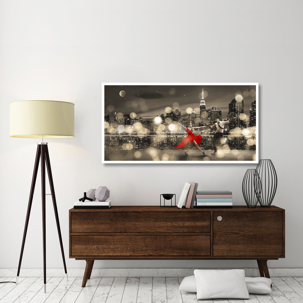 Dancin' in the Moonlight (BW)-Paper Art-62&quotx32"