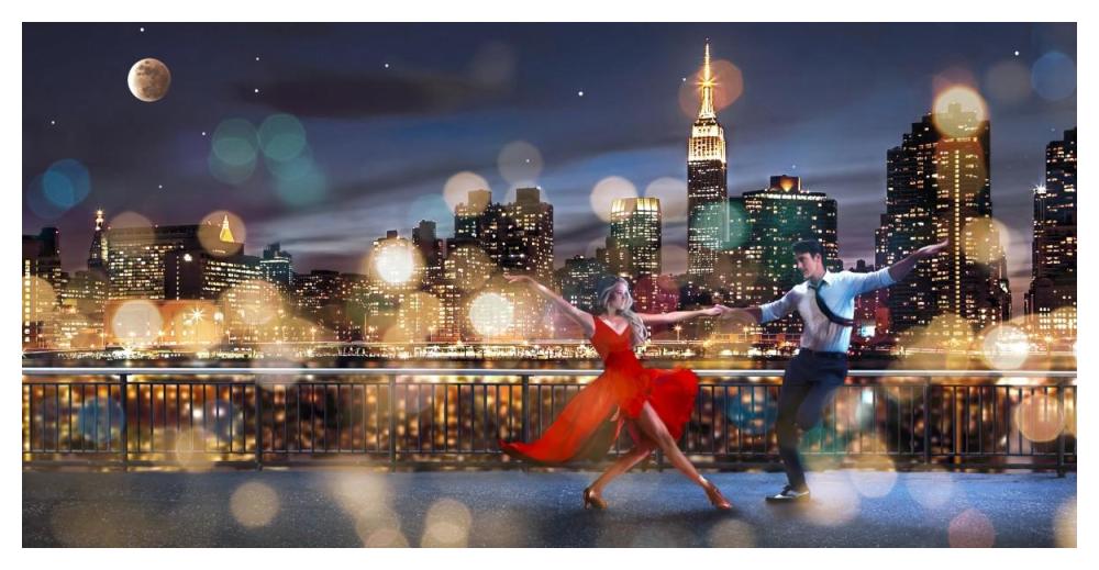 Dancin' in the Moonlight-Paper Art-50"x26"