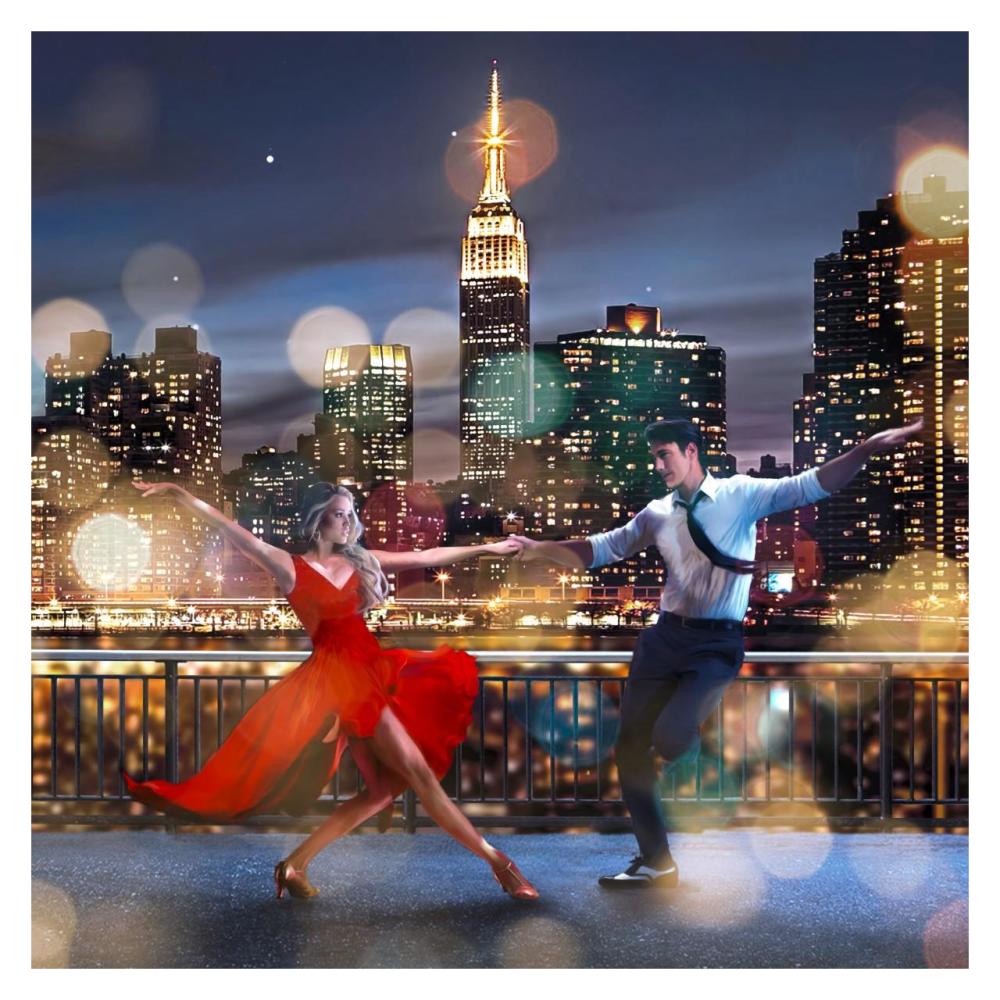 Dancin' in the Moonlight (detail)-Paper Art-32"x32"