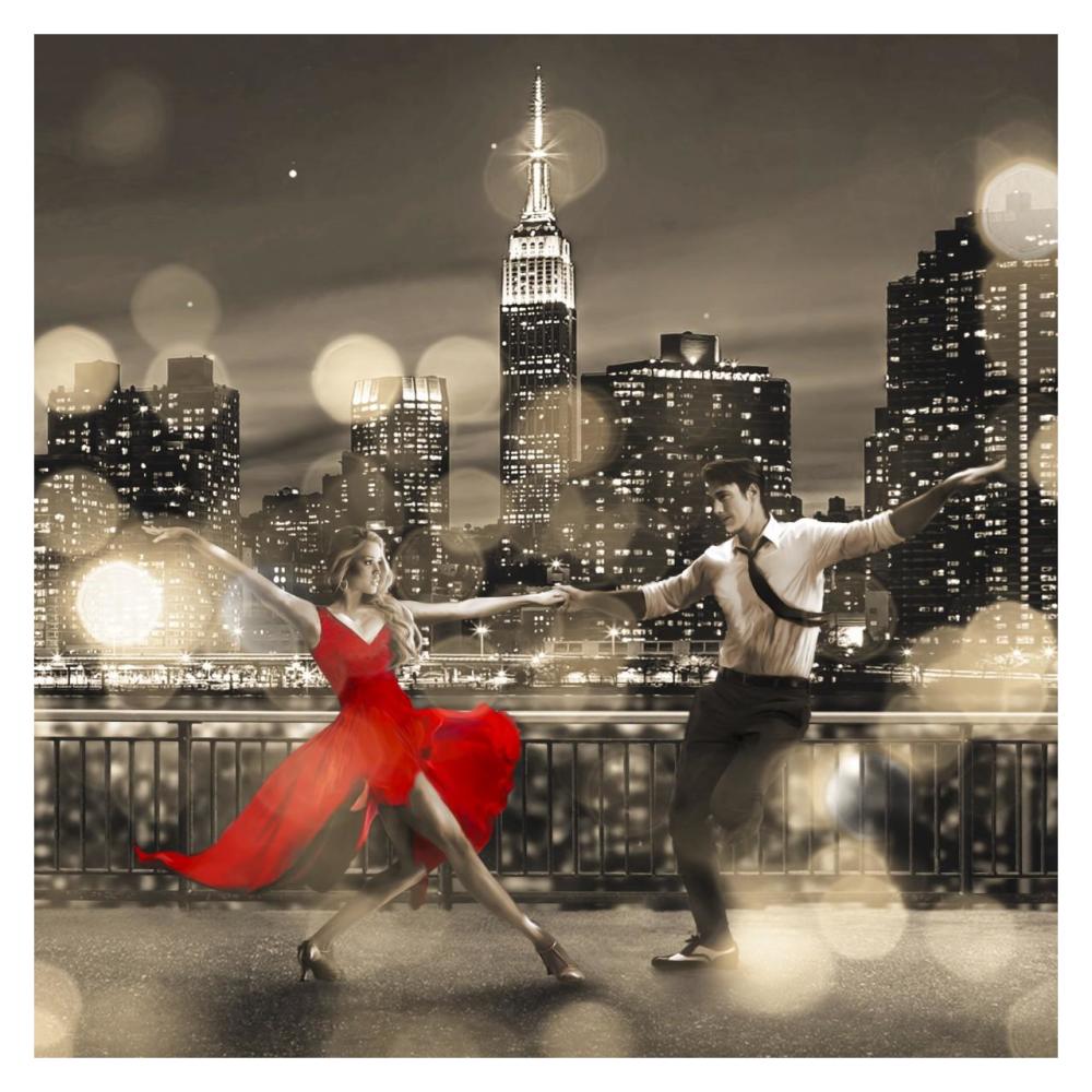 Dancin' in the Moonlight (BW, detail)-Paper Art-32"x32"