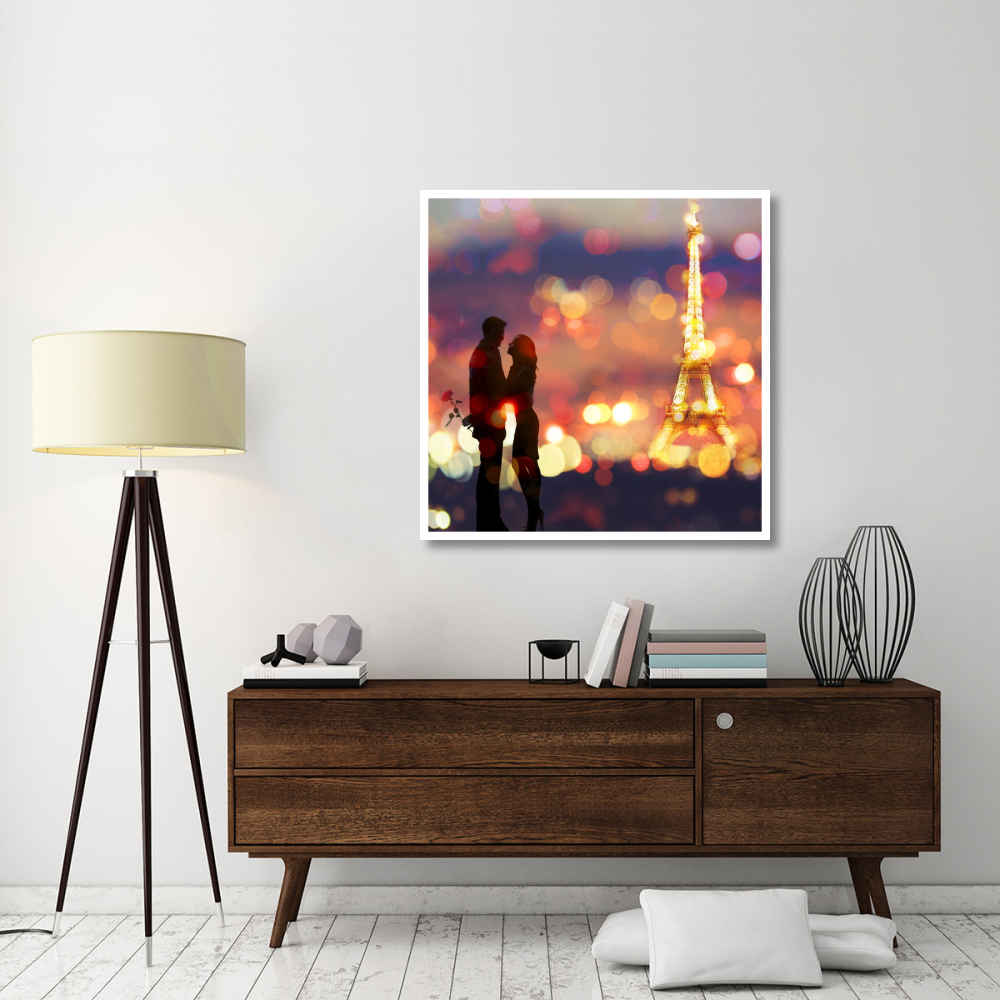 A Date in Paris (detail)-Paper Art-42&quotx42"