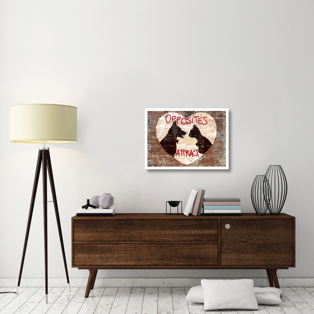 Opposites attract-Paper Art-32&quotx23"