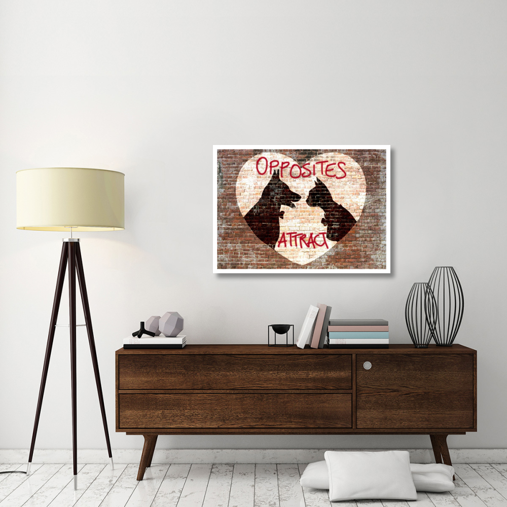 Opposites attract-Paper Art-42&quotx30"