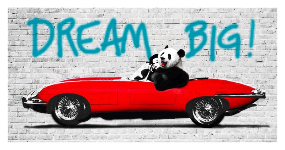 Dream Big!-Paper Art-38"x20"